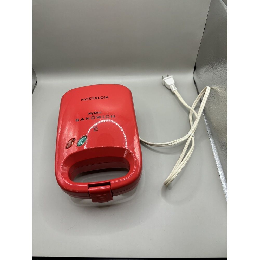 My Mini Sandwich Maker Red Grilled Cheese‎ Non-Stick by Nostalgia